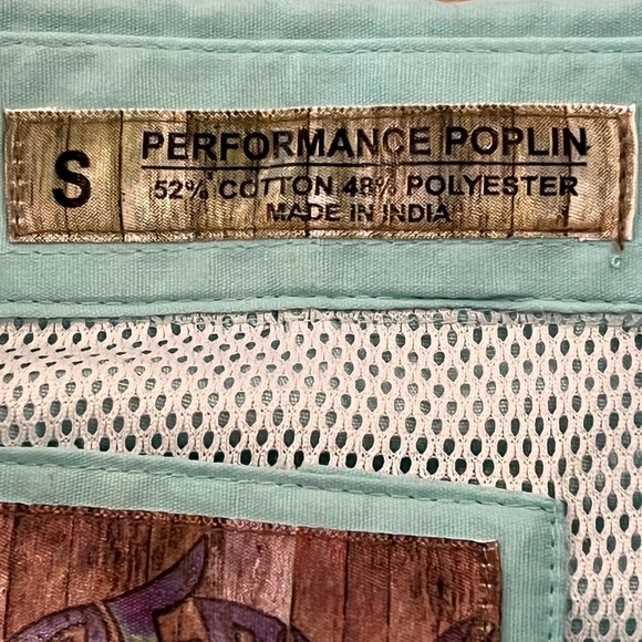 SERDA BREWING PERFORMANCE POPLIN SHORT SLEEVE FISHING SHIRT AQUA MENS SIZE SMALL - Picture 7 of 8